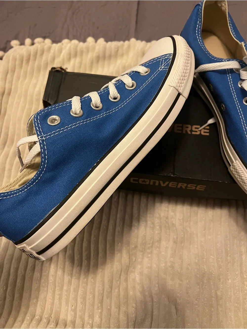 Converse Blue Top Sneakers with White Accents
